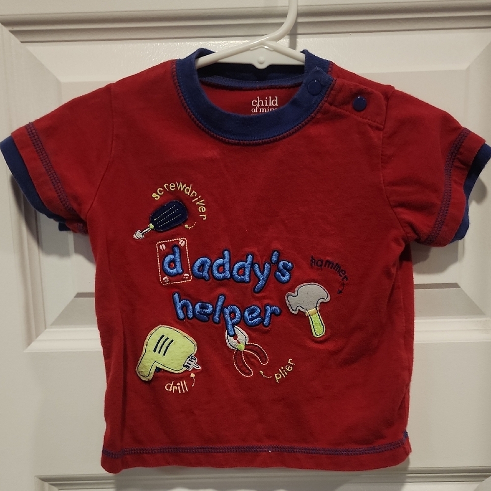 Child of Mine Red and Blue Short Sleeve Tee Y2k